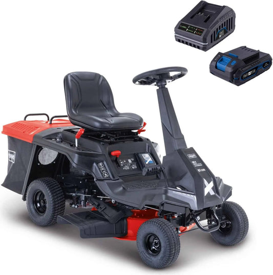 Scheppach Benzin-Aufsitzrasenmäher MR230-61 - 6,0PS / 4,4kW 4-Takt-Benzinmotor - 61cm Schnittbreite - 150L Fangsack - Elektro-Start - 4 Vorwärtsgänge